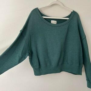 American-Eagle- Women's Green Oversized Sweatshirt (Discontinued)